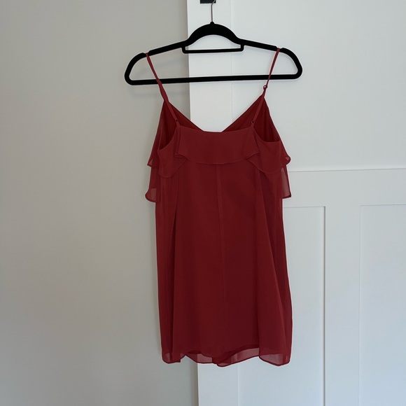 BCBGeneration Ruffled Slip Dress - Red - Size Small - Picture 3 of 7